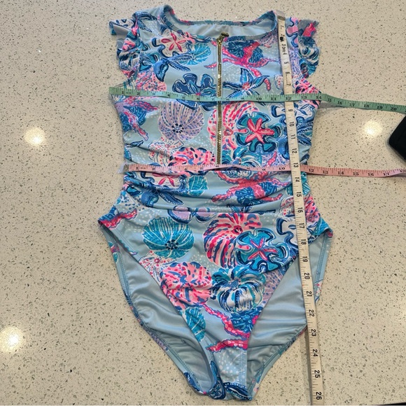 NWOT LILLY PULITZER Size 4 JOSSETTE Coral ONE-PIECE SWIMSUIT BAHAMAS BEACHCOMBER - Picture 12 of 13
